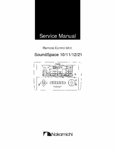 NAKAMICHI SOUNDSPACE 10 11 12 Audio System remote controller full service manual